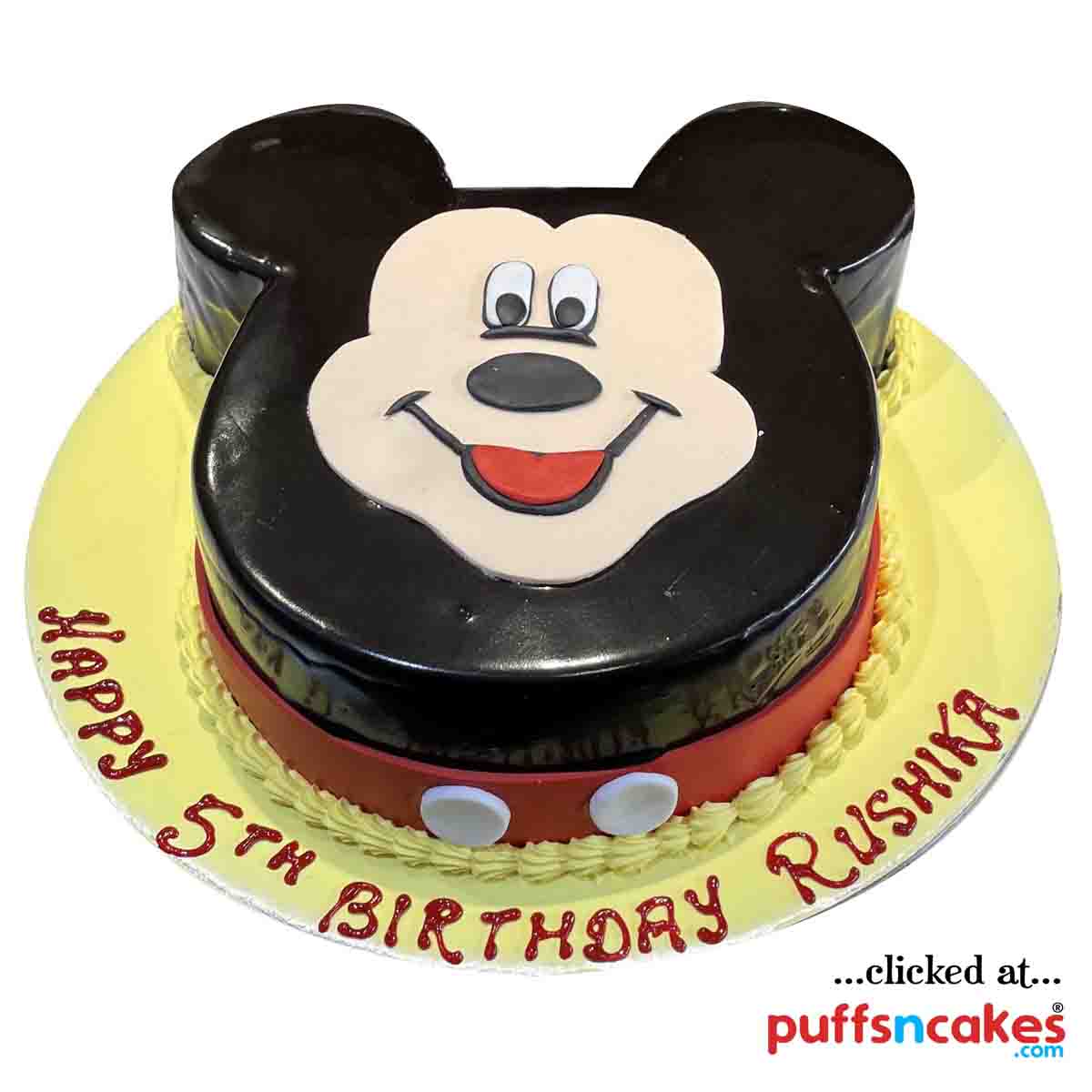 (1565) Mickie Face Cutout Cake
